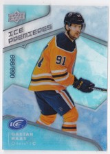 19-20 UD Ice Gaetan Haas /999 Rookie Premieres Oilers 2019