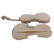 1 pce New Unfinished Violin 4/4 Size flame maple back spruce top pure handmade
