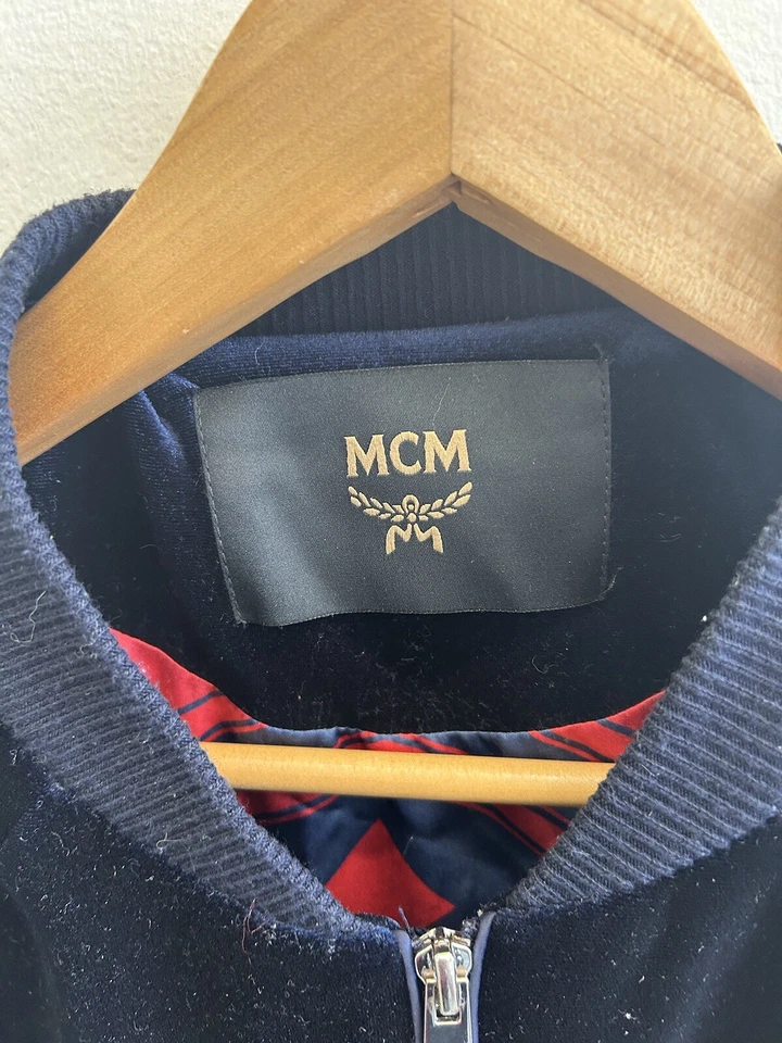 MCM 丝绒田径夹克轰炸机纪念品夹克标志衬里 viestos 1000 $+ S 码 — 第 4/4 张图片