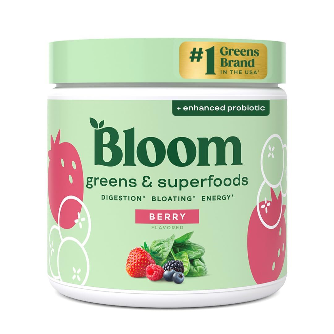 Bloom Nutrition Superalimento Verdes Polvo Enzimas Digestivas con Probióticos y...