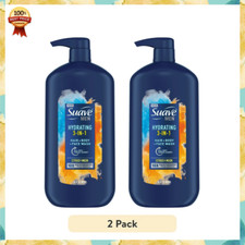 Suave Men 3 in 1 Mens Body Wash, Hair, Face and Body Wash, 30 oz, 2 Count.