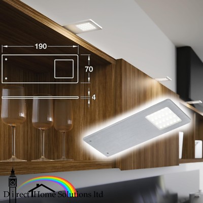Hafele Loox kompatibler Polar Up LED flacher Einbaustrahler 24V, 190mm x 70mm, IP20 Leuchte
