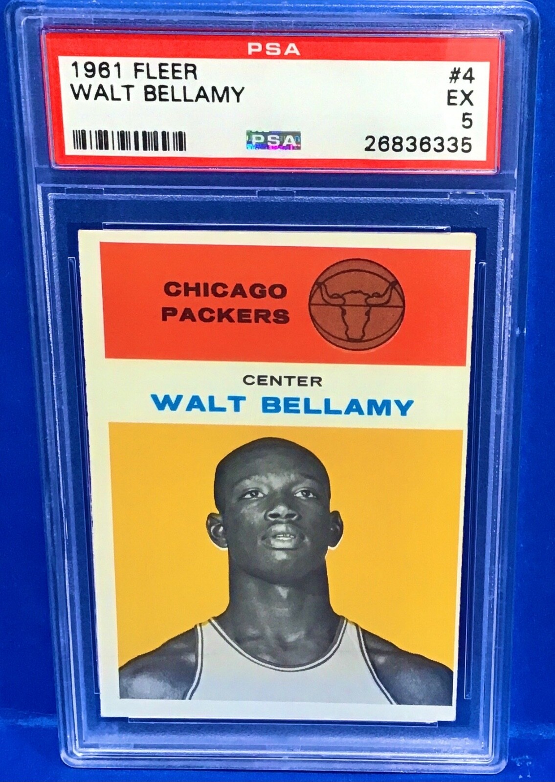 1961 Fleer Basketball Walt Bellamy Rookie Card #4 PSA 5 Excellent NBA HOF