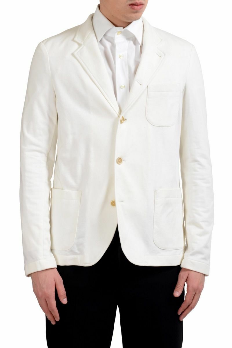 Мужской белый кашемировый блейзер на трех пуговицах Malo спортивное пальто размер 40-42 41190₽