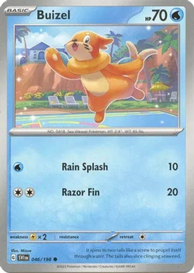 Pokemon Buizel - 046/198 - Common NM-Mint Scarlet &amp; Violet Base ...