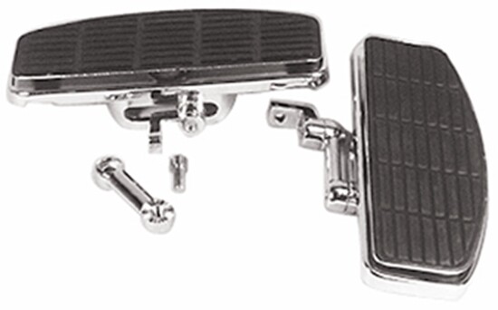 (o^^o)① Chrome Driver Floorboard Kit For 80-86 Harley FXWG Wide Glide