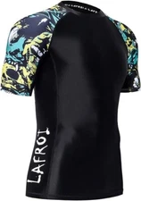 Men's Short Sleeve UPF 50+ Base layer Skins Compression Rash Guard (XL) 0159LAF