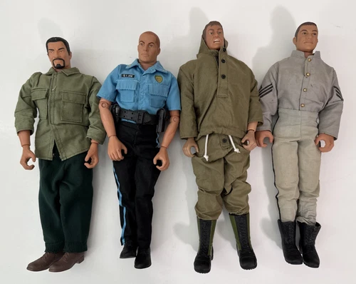 Vintage 11-12"  GI JOE Military Police Action Figures 90s - Lot of 4