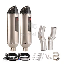 For Suzuki Hayabusa GSX1300R 2021-2025 Mid Exhaust Link Pipe Slip On 2'' Muffler