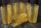 Vintage Anchor Hocking "Soreno" Glasses (Honey Gold) Circa 60's-70's