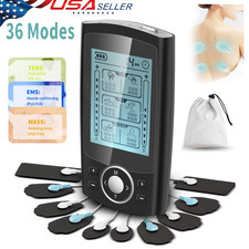 Tens Unit Muscle Stimulator Machine Pulse Massager Therapy Pain Relief 36 Modes 