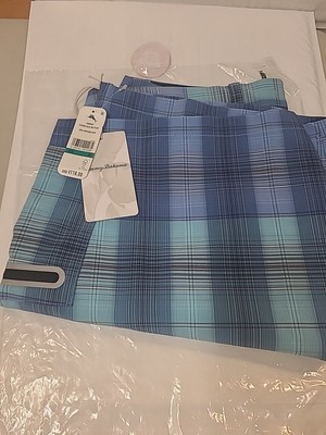 NWT Tommy Bahama Cayman Isles Cargo Sea Plaid IslandZone Shorts Men's 35