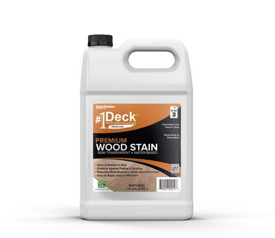 SaverSystems #1 Deck Premium Semi-Transparent Outdoor Wood 1 Gallon, Natural 