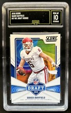 2018 Panini Score Baker Mayfield NFL Draft Rookie RC #17 Sooners GMA 10