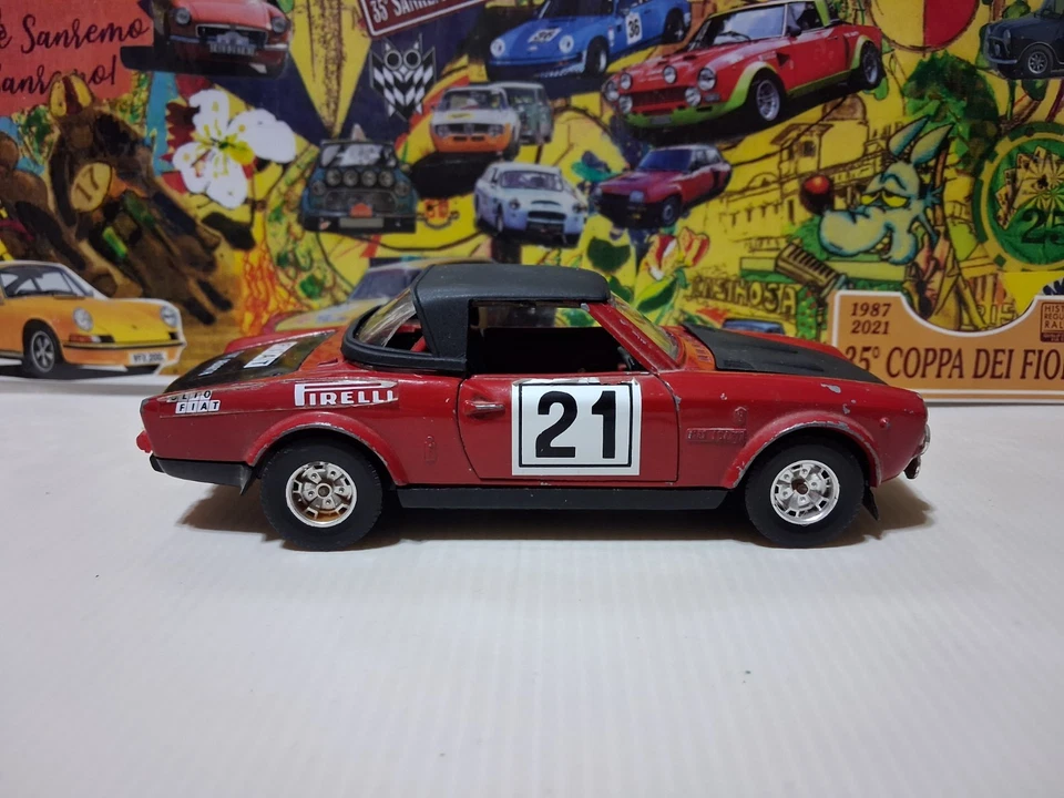 burago 1/24 fiat 124 abarth da recupero/restauro - Immagine 4 di 4
