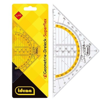 Idena Geometrie-Dreieck Superflex ohne Griff 14cm Blister 602083
