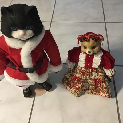 Set Of 2 Betty Jane Carter  (Musical Santa Clause Cat Doll  And  Mrs.Holly Bare)