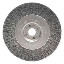 Weiler 4" Narrow Face Crimped Wire Wheel .0118" SS Fill 1/2"-3/8" Arbor Hole