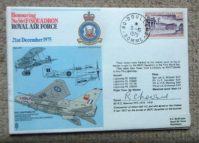 RARE No56 SQUADRON SIGNED R C  NEWMAN RFC 1915-19 RAF 38