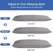 Quilted Memory Foam Body Pillow - Large Full Body Pillows for Adults 20x54"