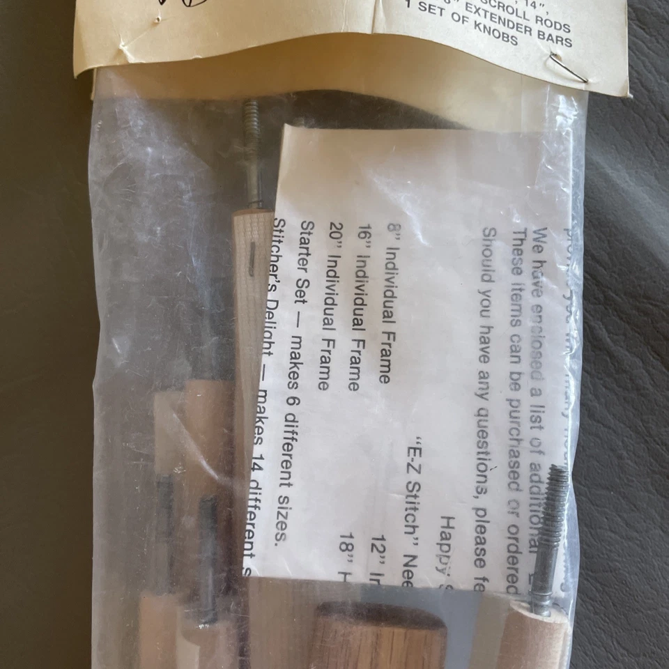 Stitcher's Delight E-Z Stitch Needlework Scroll Frames Oak 14 Sizes No Knobs - Image 3 of 4