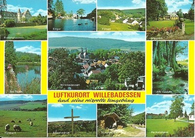Postcard Willebadessen near Warburg-Borlinghausen, Engar, Fölsen, Niesen, Helmets - approx. 1995