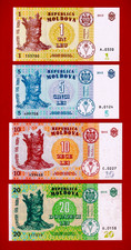 MOLDOVA 4 x 2015 UNC Notes 1, 5, 10 & 20 Lei Stephen The Great Block A, B, C & D