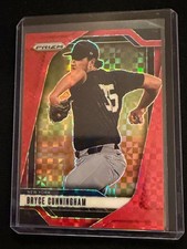 Bryce Cunningham 2025 Prizm - Red Power Prizm #74/99 - New York Yankees