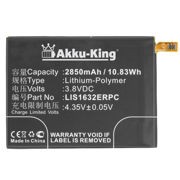 Akku-King Akku LIS1632ERPC FüR Sony Xperia Xz Dual Sim F8331 F8332 Accu Battery-image