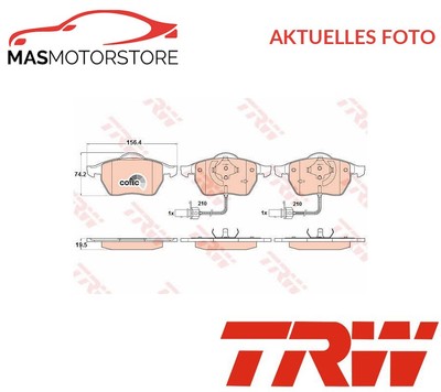SATZ BREMSBELÄGE BREMSKLÖTZE VORNE TRW GDB1307 P NEU OE QUALITÄT