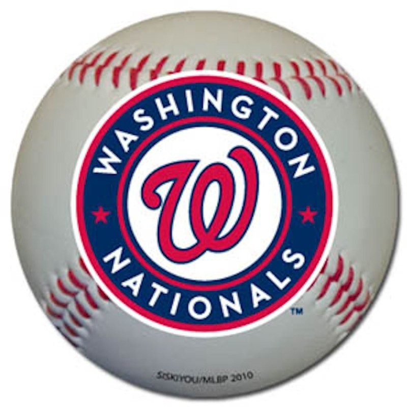 MLB Officially Licensed Ball Shaped Team Logo Magnet Washington Nationals
