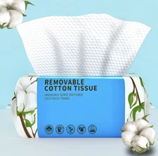 Disposable Face Towel 100 Count, Soft Cotton Clean Skin Face Towels, Dry Wipes C