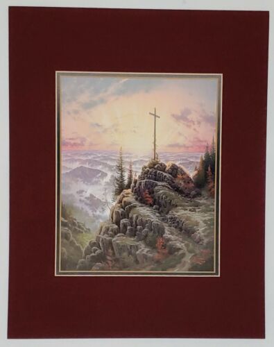 THOMAS KINKADE SUNRISE MATTED 11"X14" Limited Edition Canvas - Picture 1 of 2