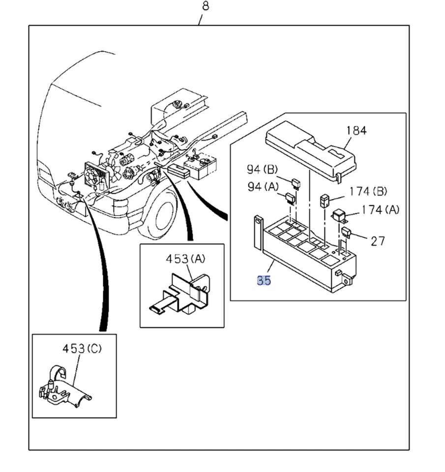 Fuse Relay Box + Cover for ISUZU NPR NQR NPR-HD NRR 94-07 - Image 2 of 4