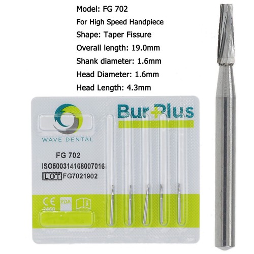 Wave Dental Carbide Burs High Speed FG 556 557 169L 701L Friction Grip Midwest - Picture 11 of 105