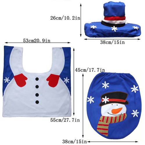 Drei Stücke Weihnachten Themed Bad Mat Set rutschfeste Badewanne Badewanne - Bild 9 von 11