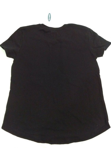 Old Navy 100% Cotton Graphic Print Black T-Shirt for Girls Size M (8), New - 第 5/6 張圖片