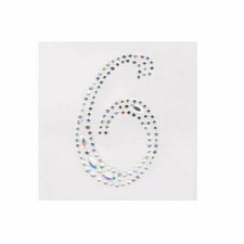 CraftbuddyUS 2pcs Number 6 Self Adhesive AB Clear Rhinestone Numbers Gems