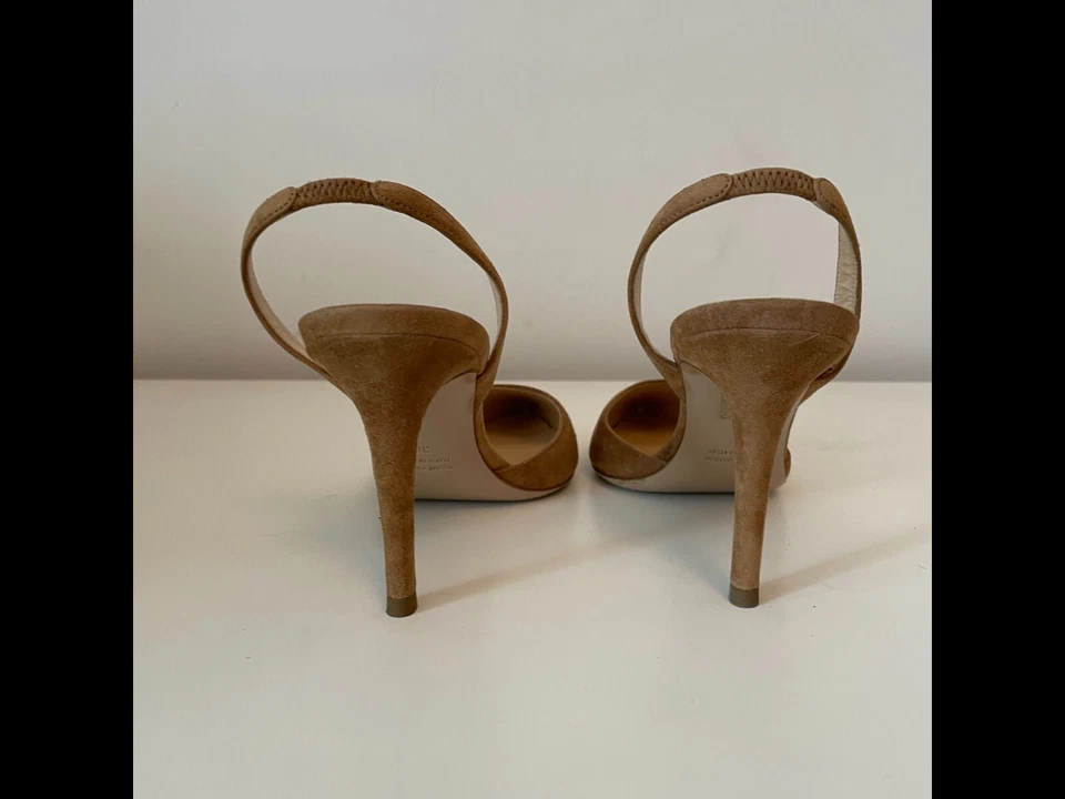 Barney's NYC talla 38 gamuza tacón gatito nuevo en caja $325 venta al por menor Foto 4 de 4