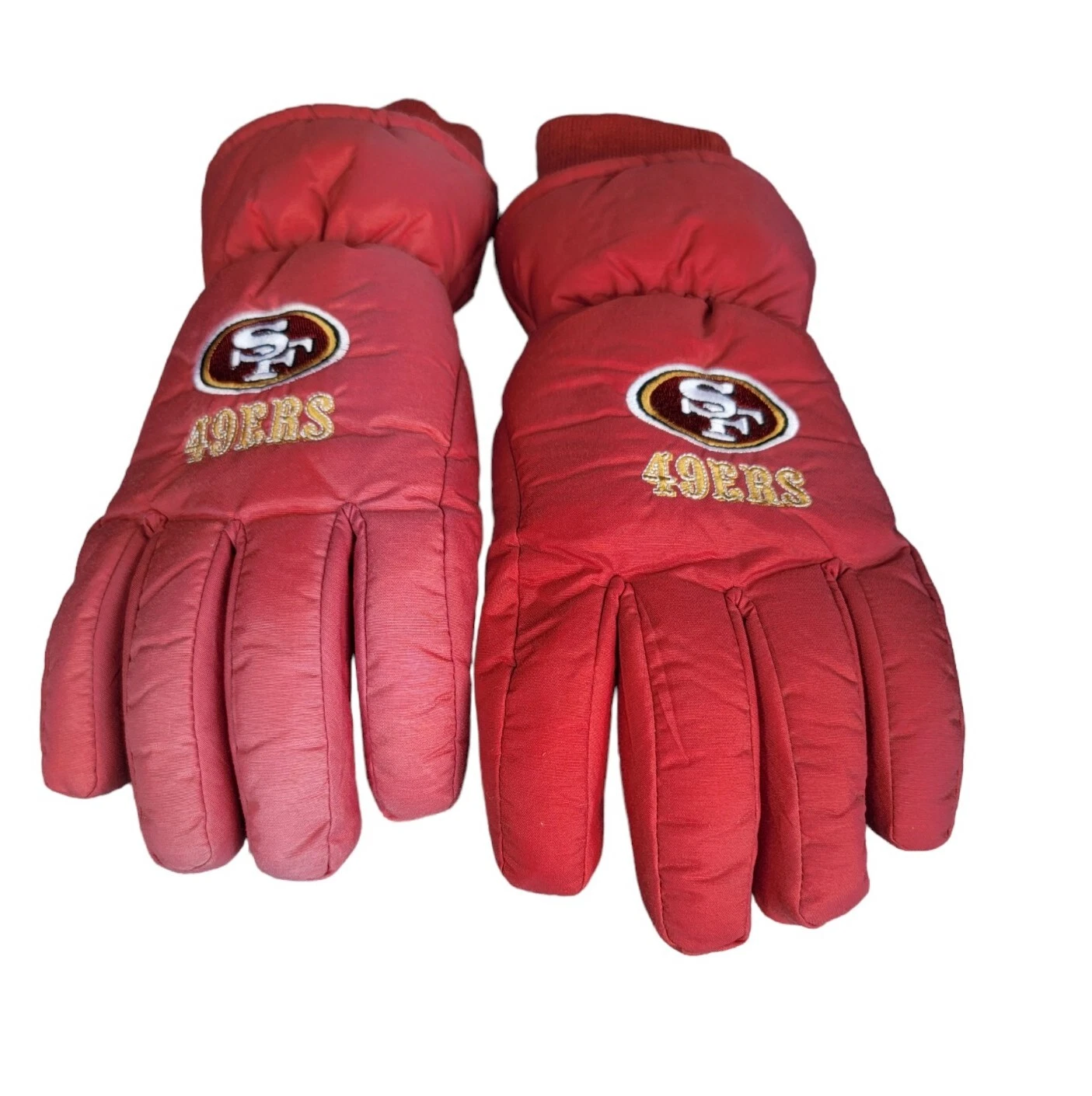 San francisco 49ers red Winter Snow Gloves Vintage Sz Large