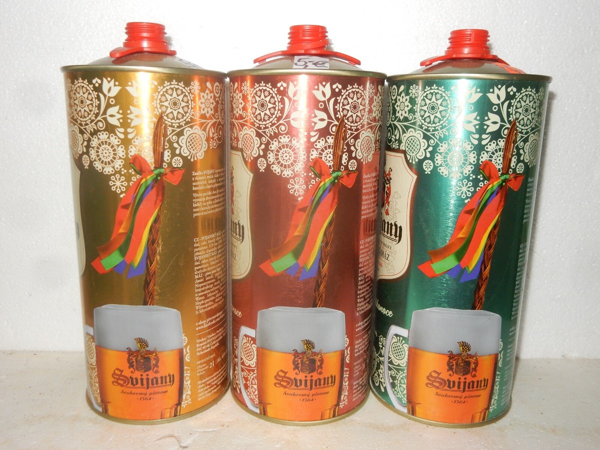 3 SVIJANY Beer gallons from CZECH REPUBLIC (2 Liter) Empty Can