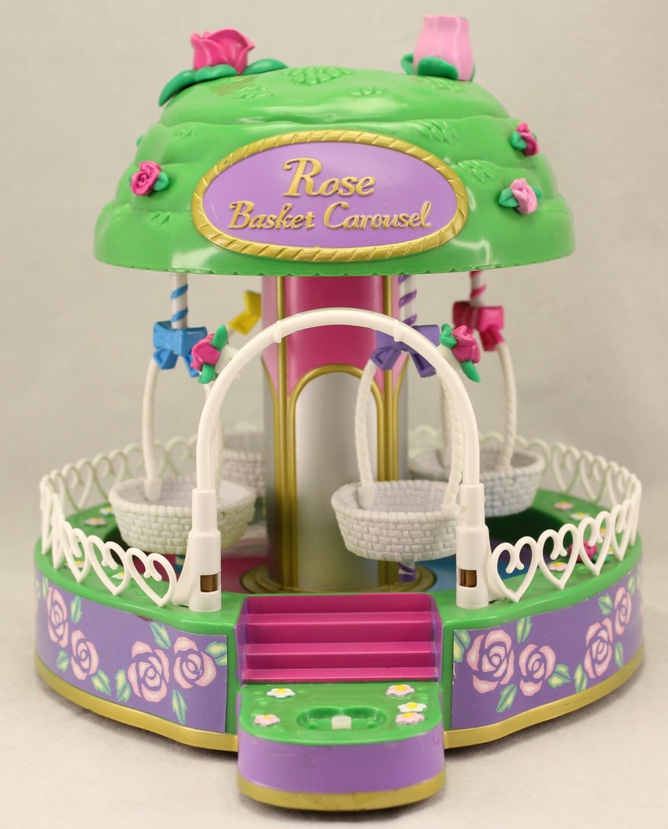 2001 Hello Kitty Rose Basket Carousel Tested Bandai Sanrio *READ