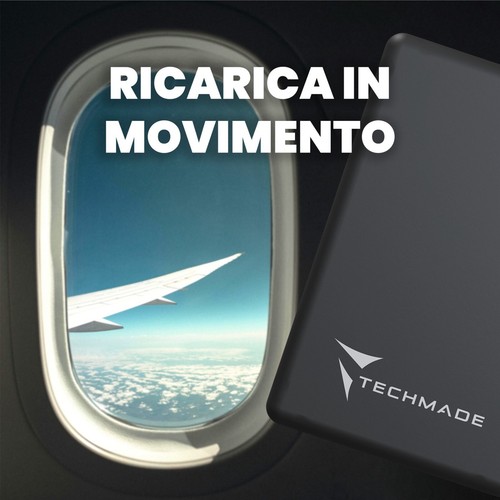 Techmade Powerbank 5000mAh Slim 7.9MM Wireless Magnetico Black - Zdjęcie 7 z 7