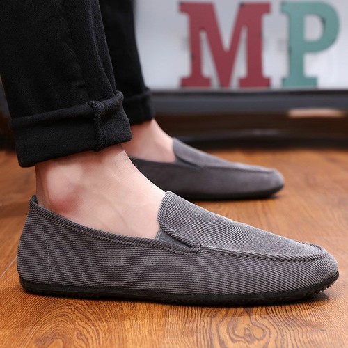 Mens/Summer Breathable Canvas Shoes Comfy Casual Driving Moccasins Loafers Flats - Picture 22 of 25