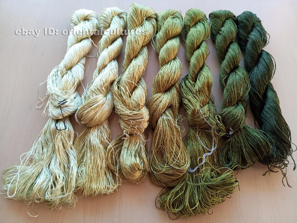 7bundles 100%natural mulberry silk,hand-dyed su embroidery silk floss/threads - Image 3 of 4