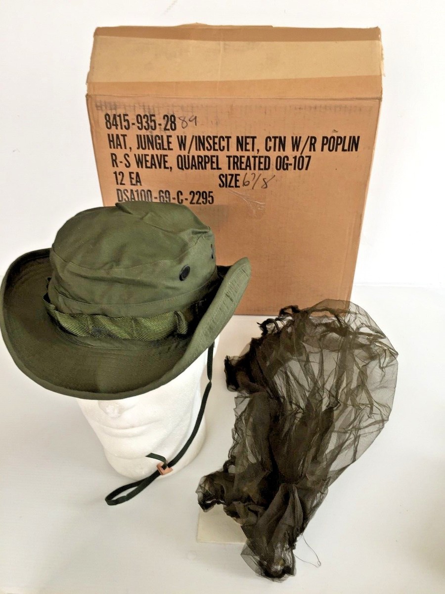 UNISSUED ORIGINAL 1969 VIETNAM O.D. JUNGLE BOONIE HAT W