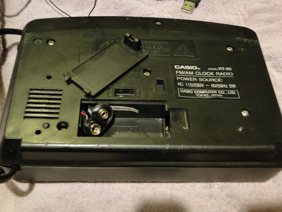 Rare Casio RT-90 FM AM Clock Radio 115/230 AC Volts Switchable | eBay