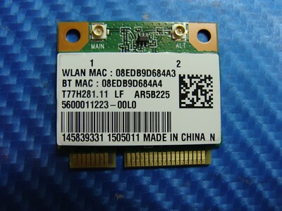 Sony Vaio 14'' SVE14112FXP Genuine Laptop WiFi Wireless Card AR5B225 GLP*