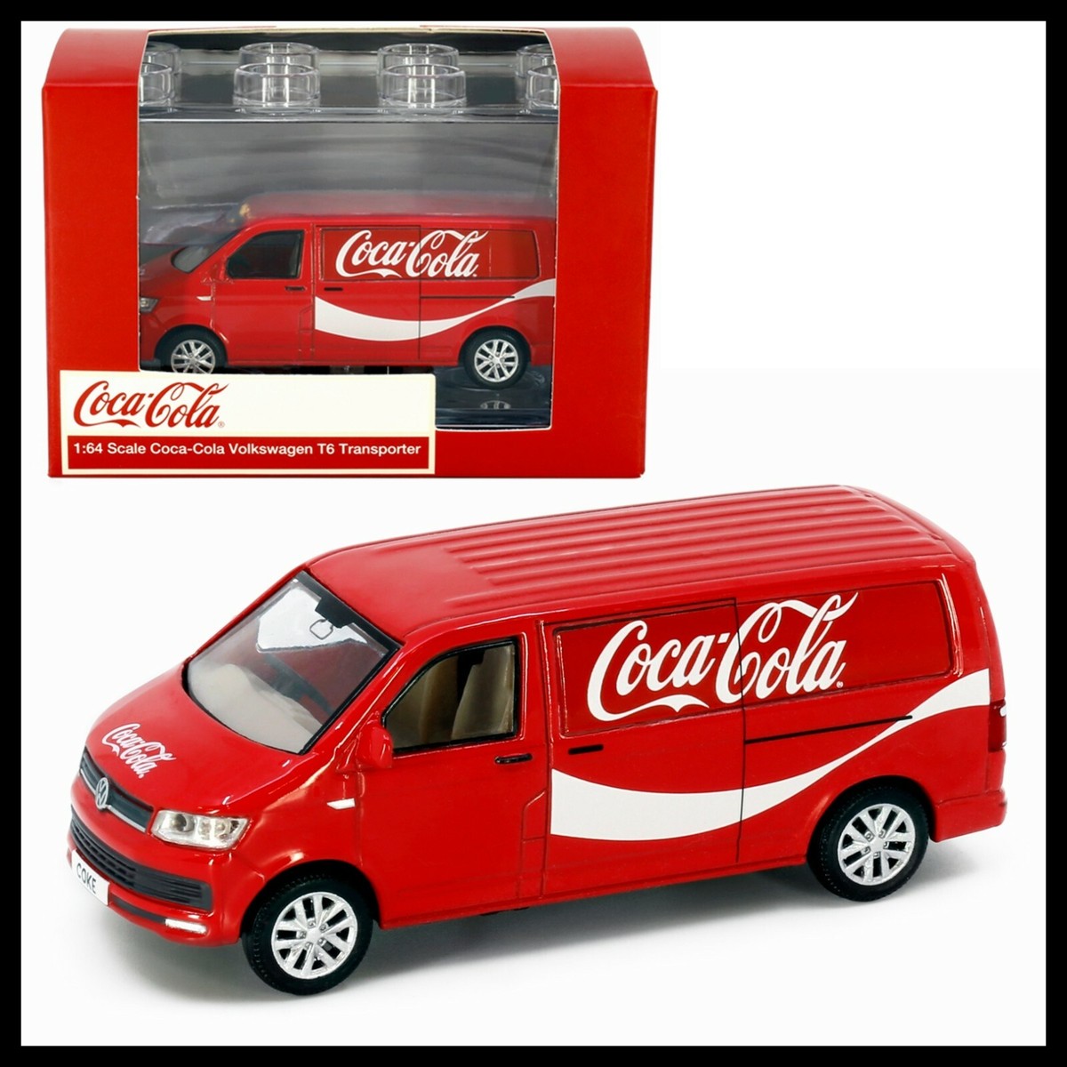 TINY Coca-Cola Volkswagen VW T6 Transporter 1/64 CITY NEW | eBay