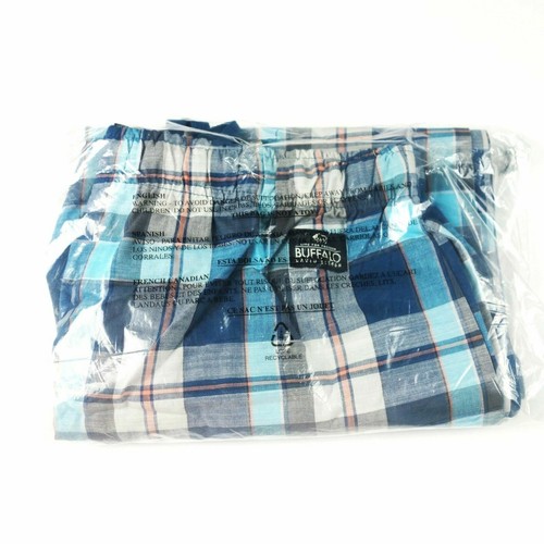 New Buffalo David Bitton Men's Slub Madras Drawstring Pant Medium Size - Picture 5 of 5